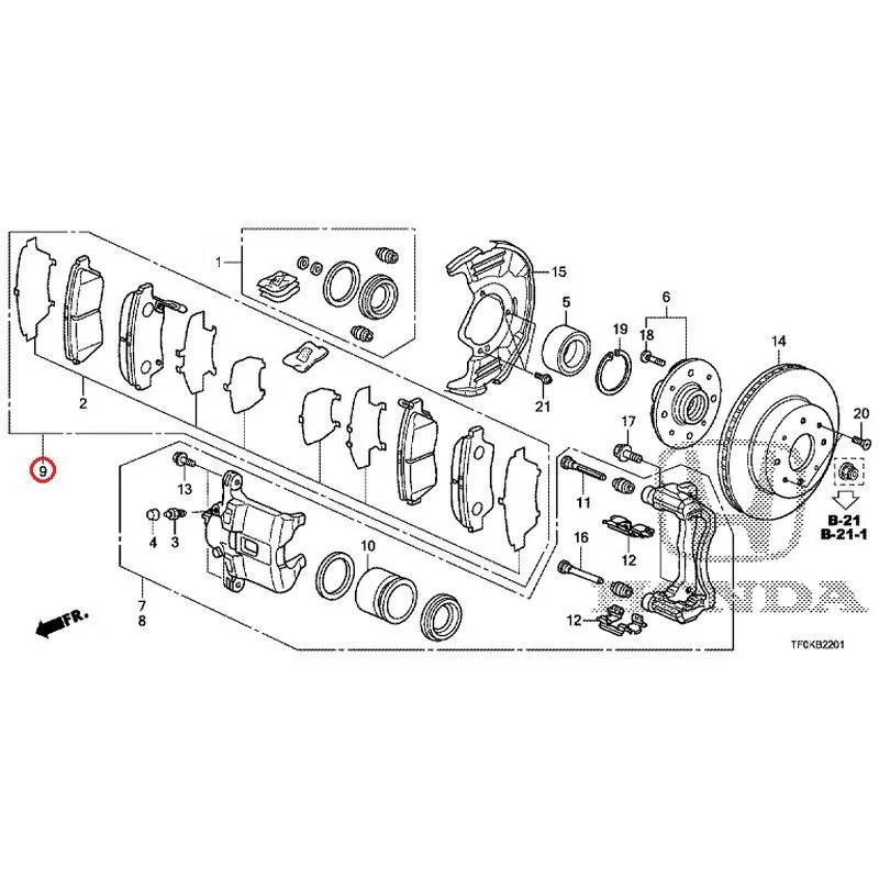 [NEW] JDM HONDA FIT GE8 2012 Front Brakes (2) GENUINE OEM - Image 12