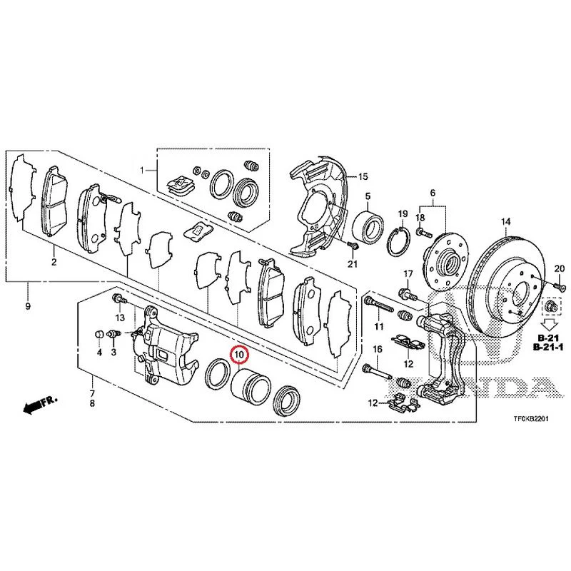 [NEW] JDM HONDA FIT GE8 2012 Front Brakes (2) GENUINE OEM - Image 14