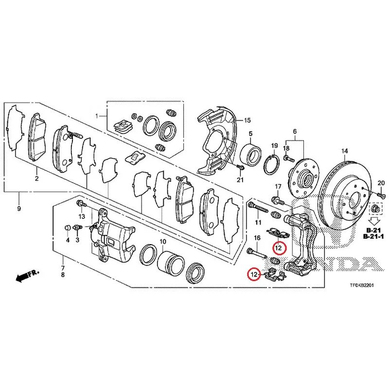[NEW] JDM HONDA FIT GE8 2012 Front Brakes (2) GENUINE OEM - Image 16