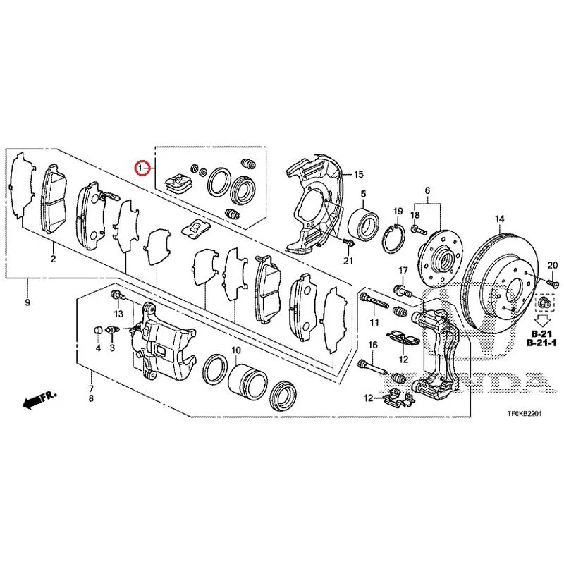 [NEW] JDM HONDA FIT GE8 2012 Front Brakes (2) GENUINE OEM - Image 2