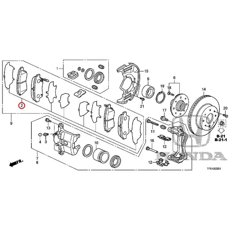 [NEW] JDM HONDA FIT GE8 2012 Front Brakes (2) GENUINE OEM - Image 3