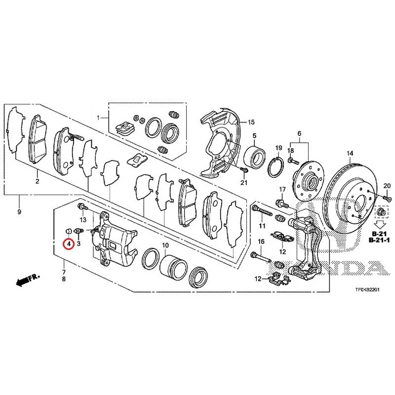 [NEW] JDM HONDA FIT GE8 2012 Front Brakes (2) GENUINE OEM - Image 5