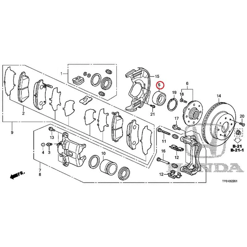 [NEW] JDM HONDA FIT GE8 2012 Front Brakes (2) GENUINE OEM - Image 6