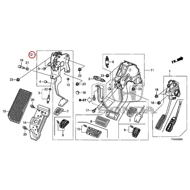 [NEW] JDM HONDA FIT GE8 2012 Pedals GENUINE OEM - Image 10