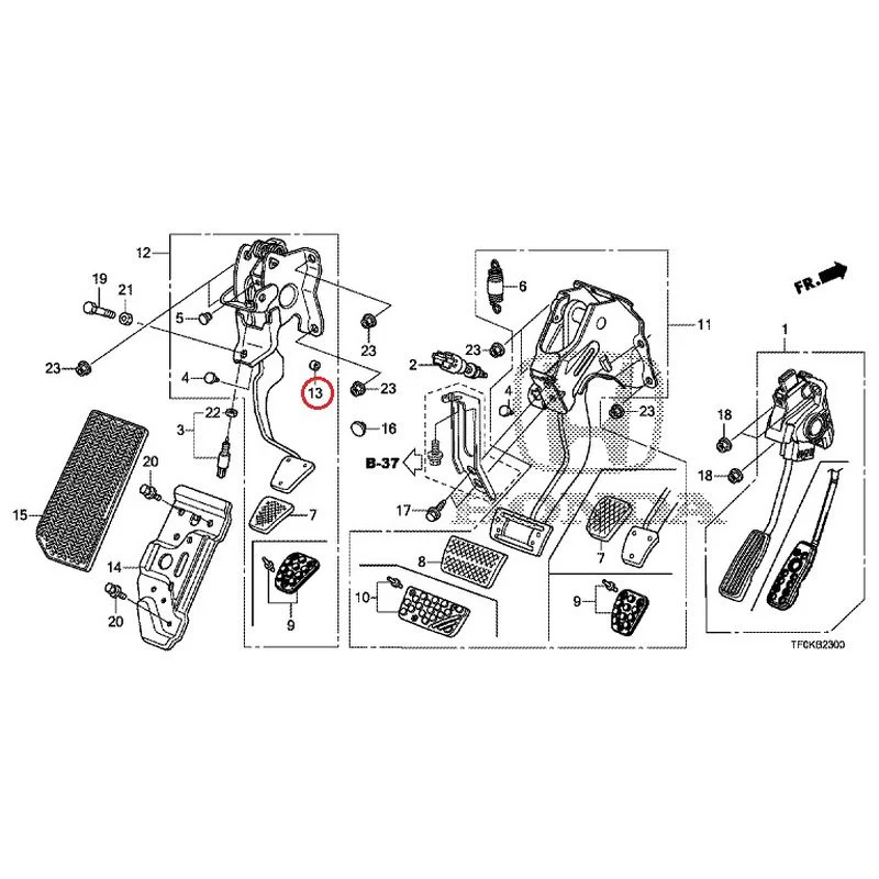 [NEW] JDM HONDA FIT GE8 2012 Pedals GENUINE OEM - Image 11