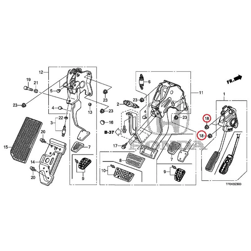 [NEW] JDM HONDA FIT GE8 2012 Pedals GENUINE OEM - Image 14