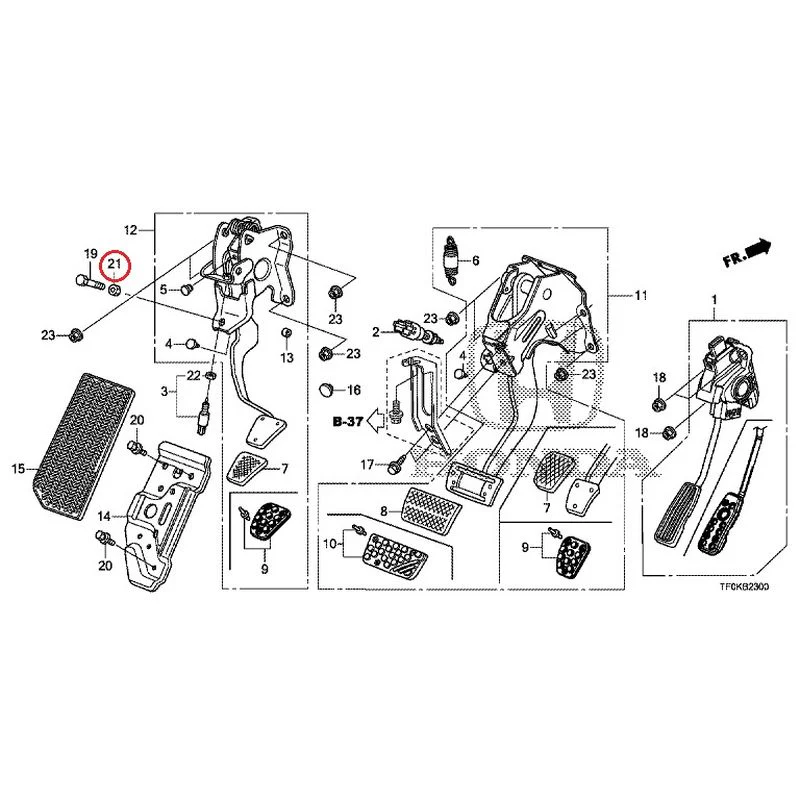 [NEW] JDM HONDA FIT GE8 2012 Pedals GENUINE OEM - Image 16