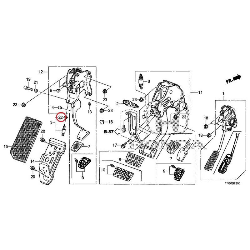 [NEW] JDM HONDA FIT GE8 2012 Pedals GENUINE OEM - Image 17