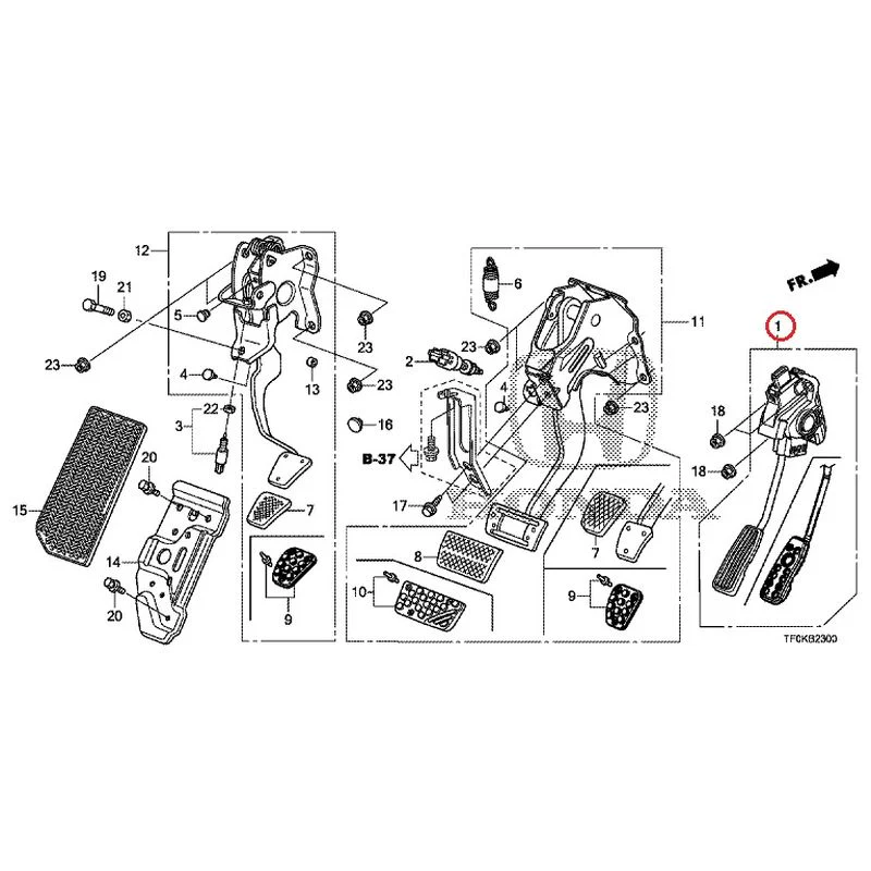 [NEW] JDM HONDA FIT GE8 2012 Pedals GENUINE OEM - Image 2
