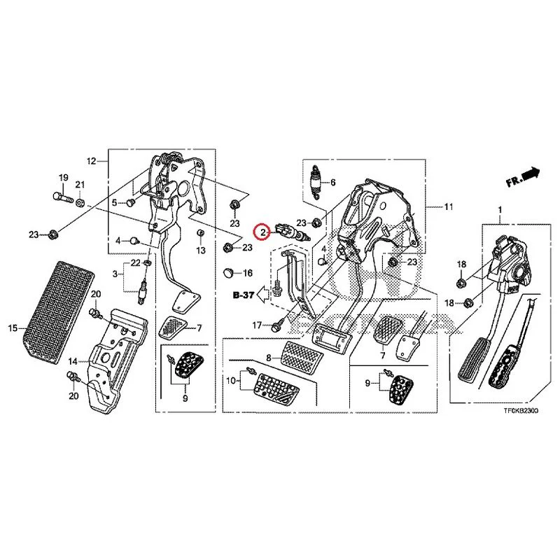 [NEW] JDM HONDA FIT GE8 2012 Pedals GENUINE OEM - Image 3