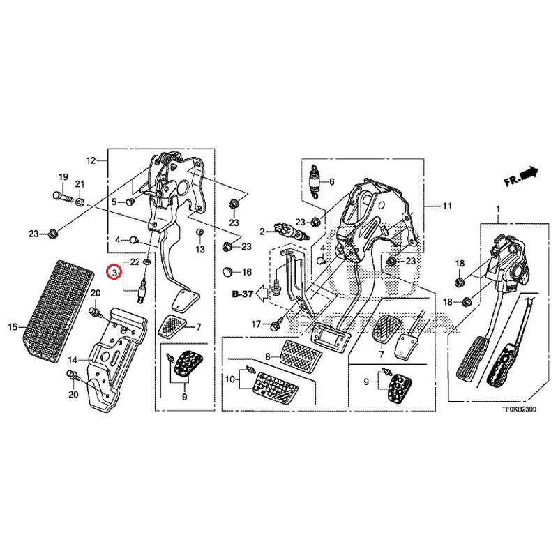 [NEW] JDM HONDA FIT GE8 2012 Pedals GENUINE OEM - Image 4