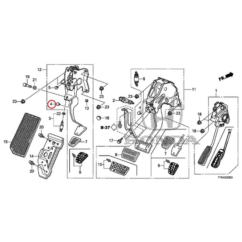 [NEW] JDM HONDA FIT GE8 2012 Pedals GENUINE OEM - Image 5