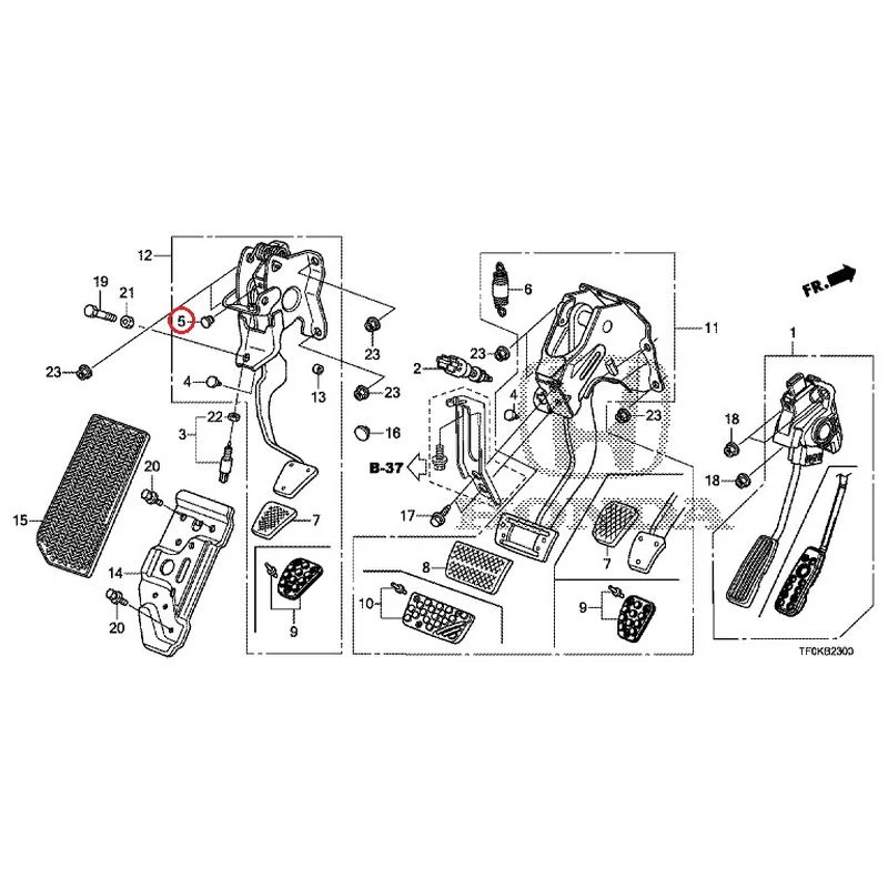[NEW] JDM HONDA FIT GE8 2012 Pedals GENUINE OEM - Image 6