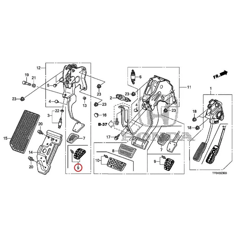 [NEW] JDM HONDA FIT GE8 2012 Pedals GENUINE OEM - Image 8