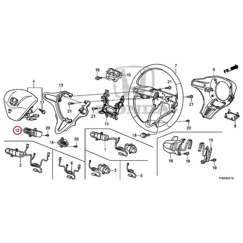 [NEW] JDM HONDA FIT GE8 2012 Steering Wheel GENUINE OEM - Image 10