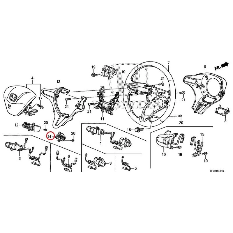 [NEW] JDM HONDA FIT GE8 2012 Steering Wheel GENUINE OEM - Image 12