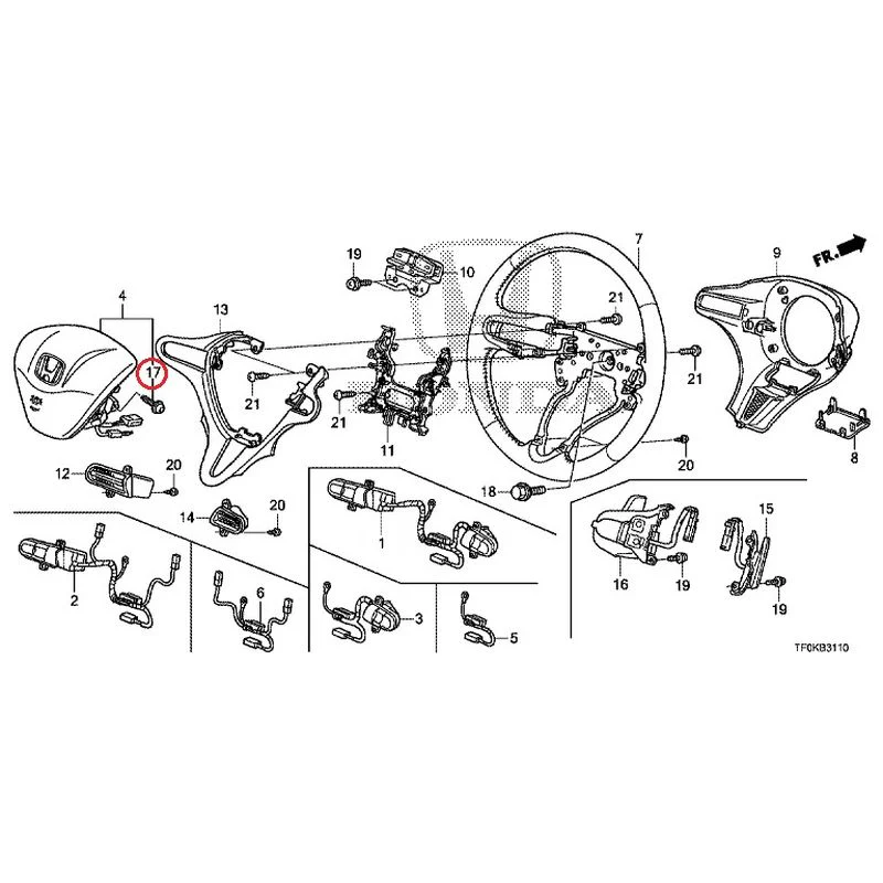 [NEW] JDM HONDA FIT GE8 2012 Steering Wheel GENUINE OEM - Image 13