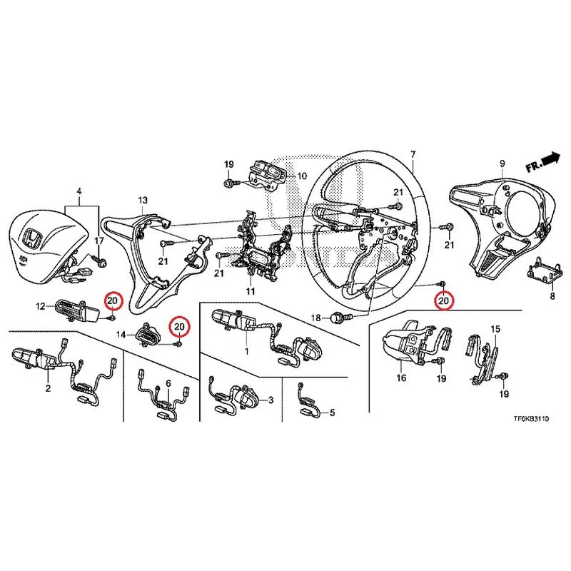 [NEW] JDM HONDA FIT GE8 2012 Steering Wheel GENUINE OEM - Image 16