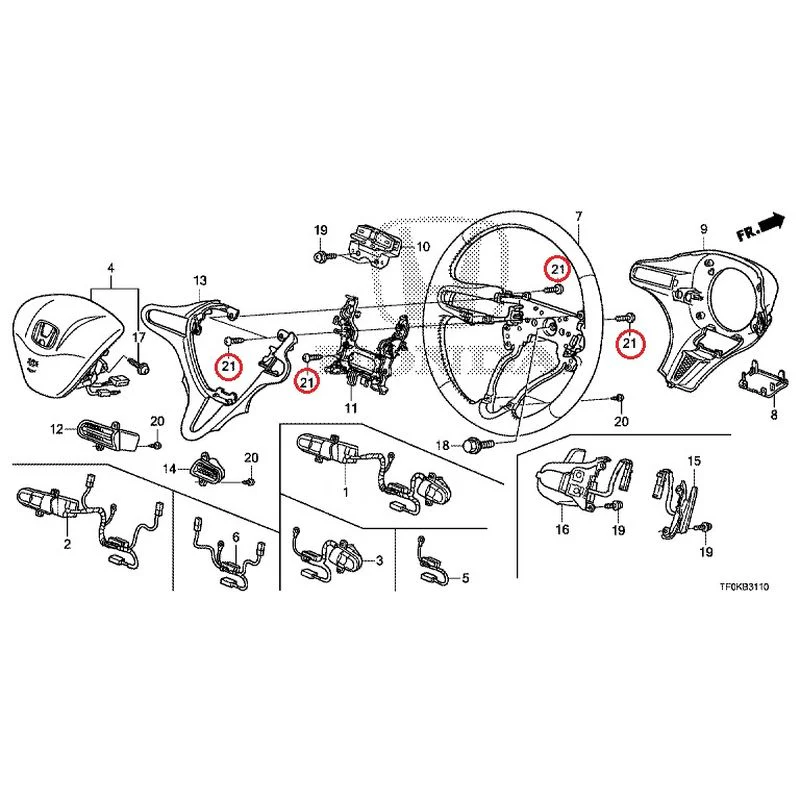 [NEW] JDM HONDA FIT GE8 2012 Steering Wheel GENUINE OEM - Image 17