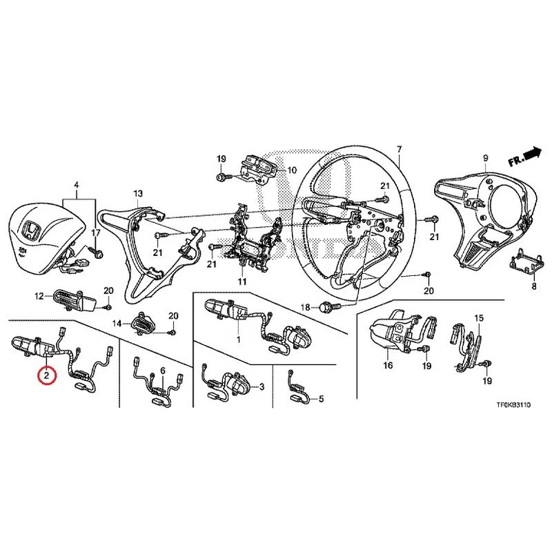 [NEW] JDM HONDA FIT GE8 2012 Steering Wheel GENUINE OEM - Image 2