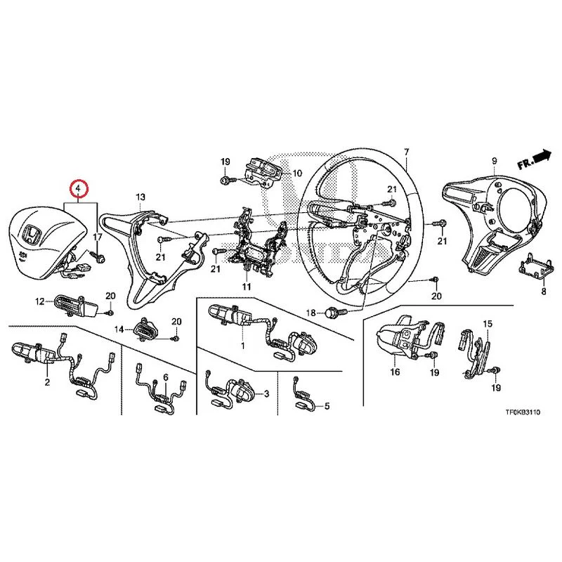 [NEW] JDM HONDA FIT GE8 2012 Steering Wheel GENUINE OEM - Image 3