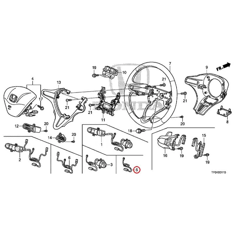 [NEW] JDM HONDA FIT GE8 2012 Steering Wheel GENUINE OEM - Image 4