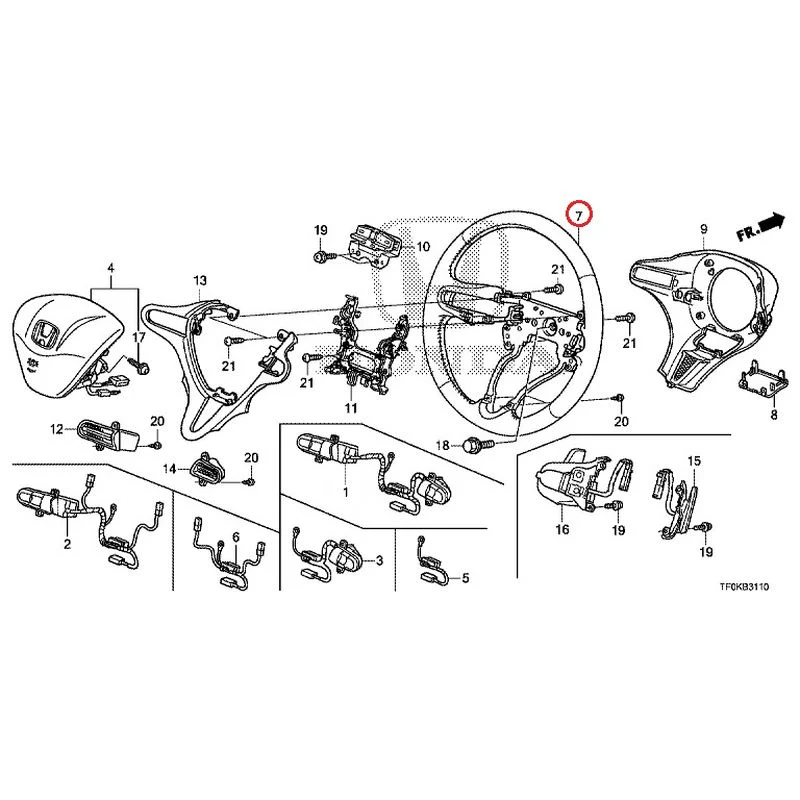 [NEW] JDM HONDA FIT GE8 2012 Steering Wheel GENUINE OEM - Image 5