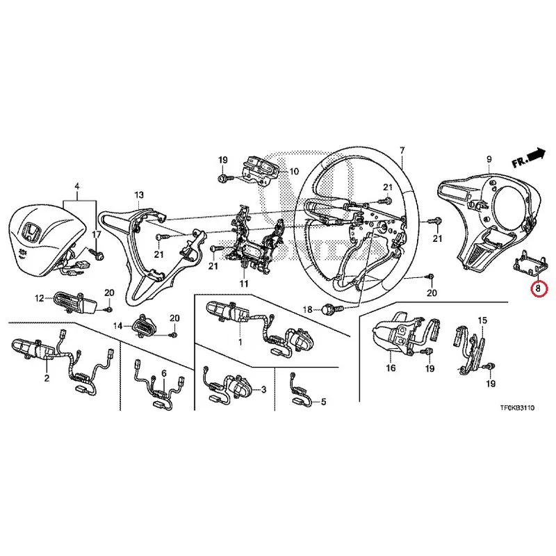 [NEW] JDM HONDA FIT GE8 2012 Steering Wheel GENUINE OEM - Image 6