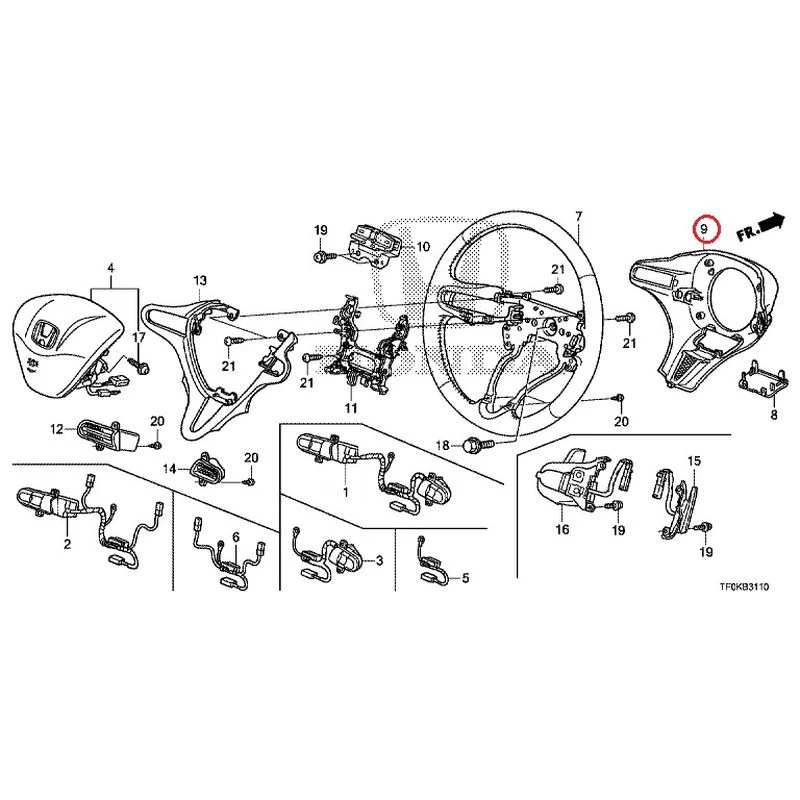 [NEW] JDM HONDA FIT GE8 2012 Steering Wheel GENUINE OEM - Image 7