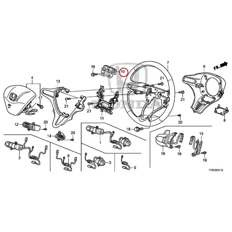 [NEW] JDM HONDA FIT GE8 2012 Steering Wheel GENUINE OEM - Image 8