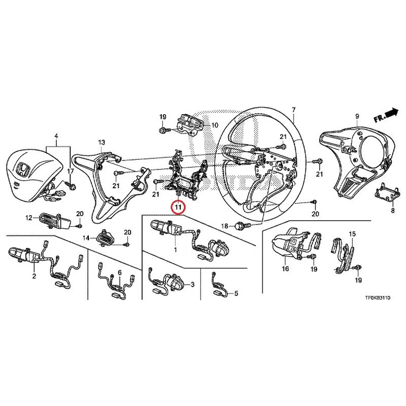[NEW] JDM HONDA FIT GE8 2012 Steering Wheel GENUINE OEM - Image 9