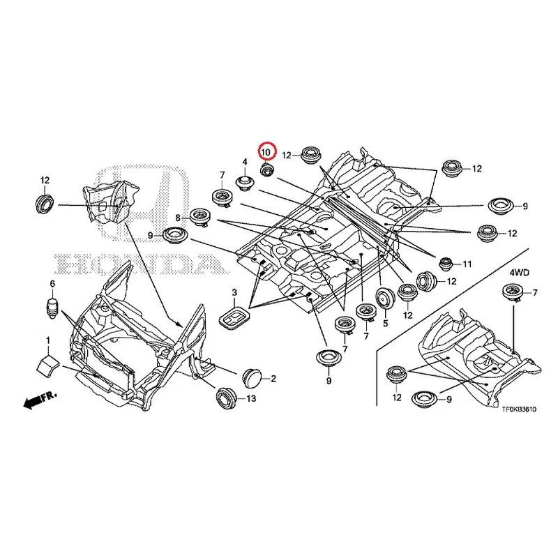 [NEW] JDM HONDA FIT GE8 2012 Grommets (Front) GENUINE OEM - Image 11