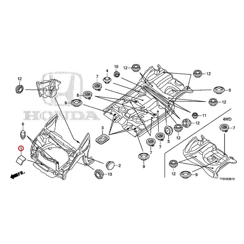 [NEW] JDM HONDA FIT GE8 2012 Grommets (Front) GENUINE OEM - Image 2