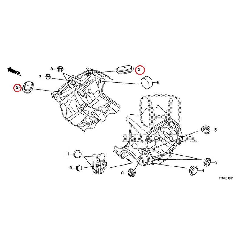 [NEW] JDM HONDA FIT GE8 2012 Grommets (Rear) GENUINE OEM - Image 3