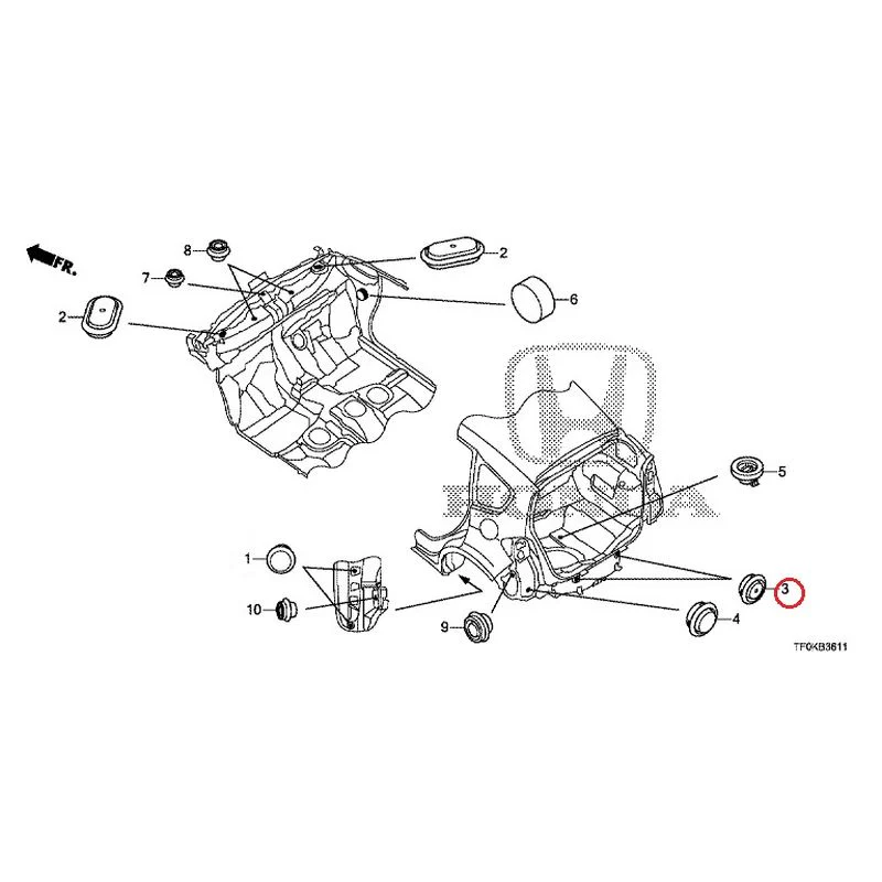 [NEW] JDM HONDA FIT GE8 2012 Grommets (Rear) GENUINE OEM - Image 4