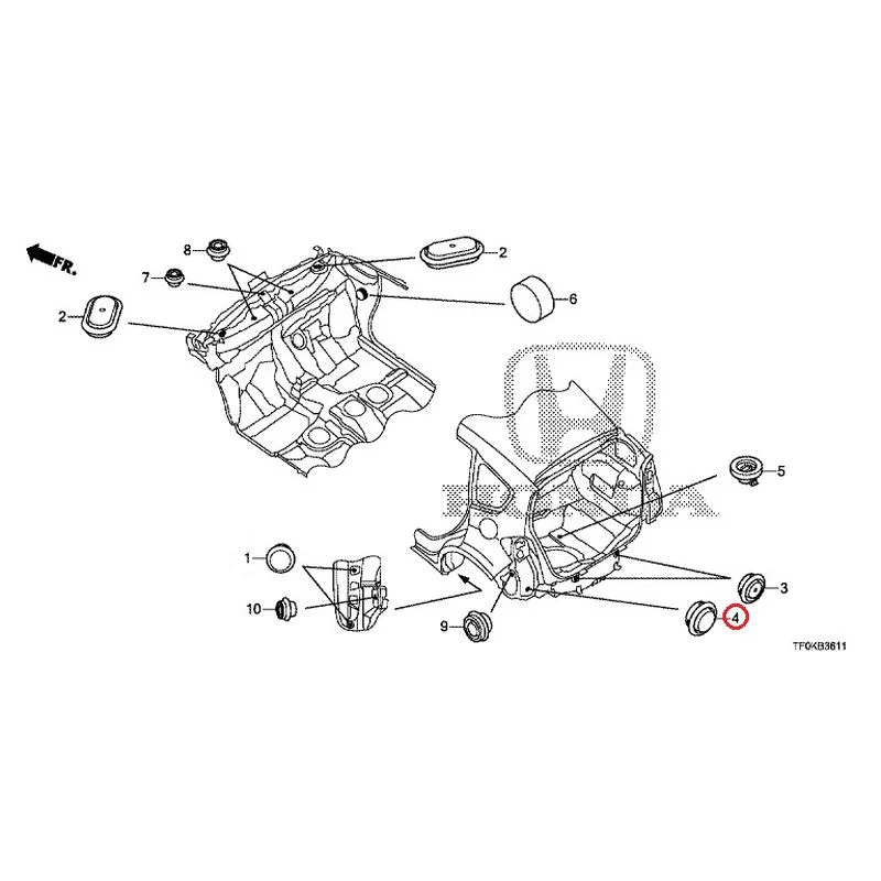 [NEW] JDM HONDA FIT GE8 2012 Grommets (Rear) GENUINE OEM - Image 5