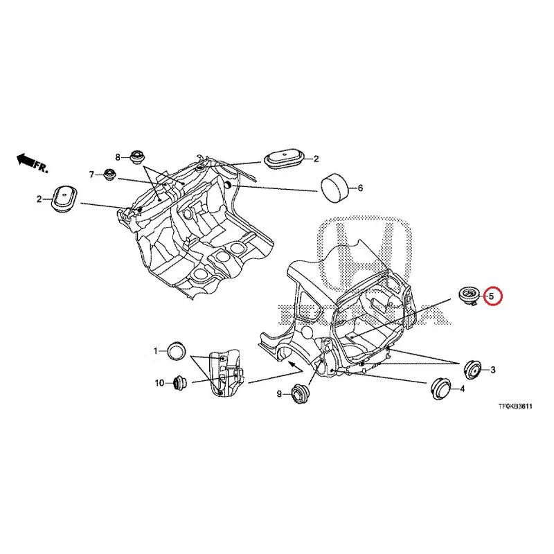 [NEW] JDM HONDA FIT GE8 2012 Grommets (Rear) GENUINE OEM - Image 6