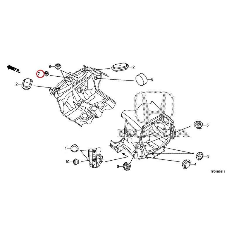 [NEW] JDM HONDA FIT GE8 2012 Grommets (Rear) GENUINE OEM - Image 7