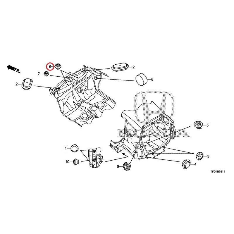 [NEW] JDM HONDA FIT GE8 2012 Grommets (Rear) GENUINE OEM - Image 8