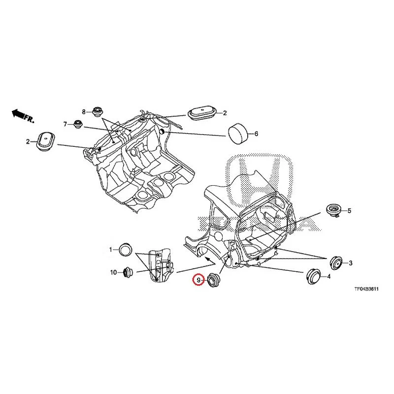 [NEW] JDM HONDA FIT GE8 2012 Grommets (Rear) GENUINE OEM - Image 9
