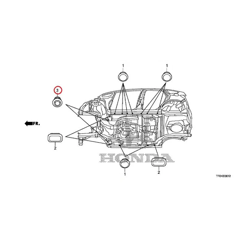 [NEW] JDM HONDA FIT GE8 2012 Grommet (Lower) GENUINE OEM - Image 4