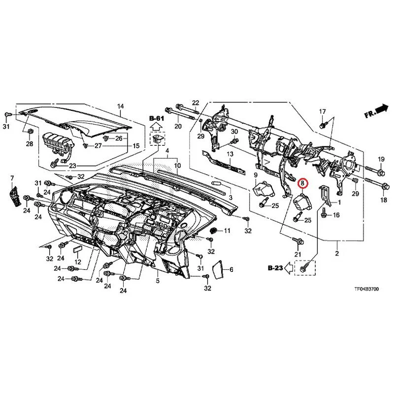 [NEW] JDM HONDA FIT GE8 2012 Instrument panel GENUINE OEM - Image 10