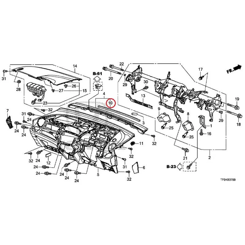 [NEW] JDM HONDA FIT GE8 2012 Instrument panel GENUINE OEM - Image 12