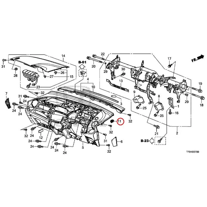 [NEW] JDM HONDA FIT GE8 2012 Instrument panel GENUINE OEM - Image 13