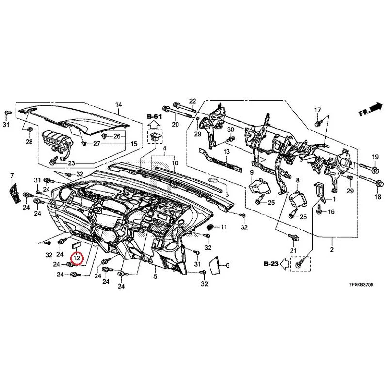 [NEW] JDM HONDA FIT GE8 2012 Instrument panel GENUINE OEM - Image 14