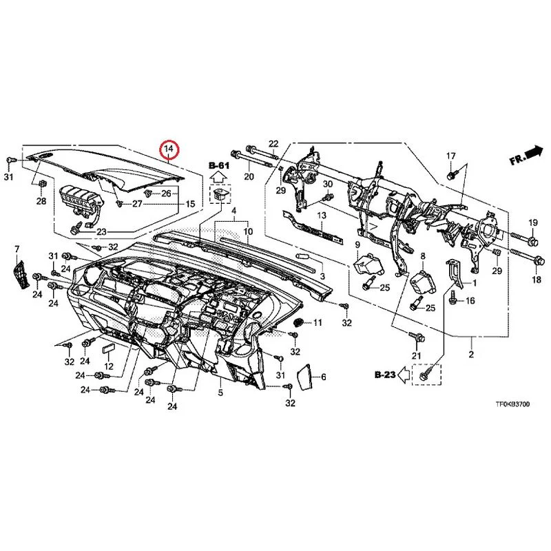 [NEW] JDM HONDA FIT GE8 2012 Instrument panel GENUINE OEM - Image 16