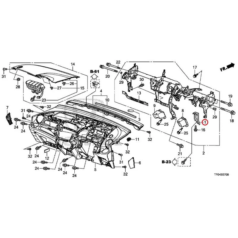 [NEW] JDM HONDA FIT GE8 2012 Instrument panel GENUINE OEM - Image 2