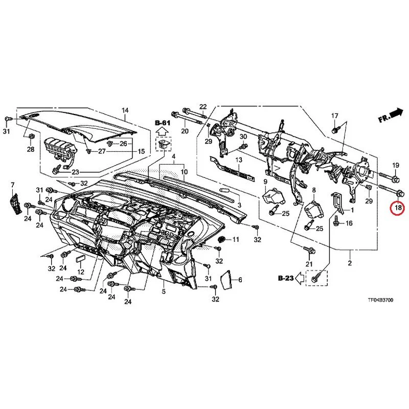 [NEW] JDM HONDA FIT GE8 2012 Instrument panel GENUINE OEM - Image 20