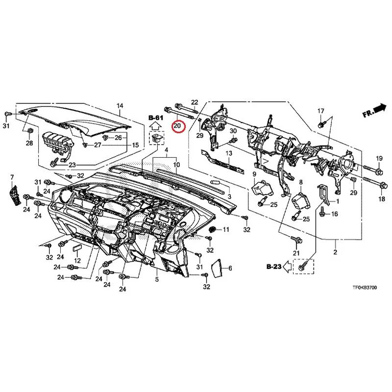 [NEW] JDM HONDA FIT GE8 2012 Instrument panel GENUINE OEM - Image 22