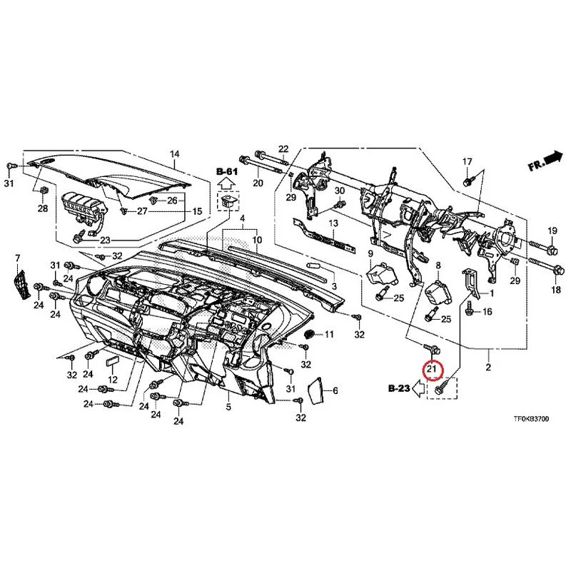 [NEW] JDM HONDA FIT GE8 2012 Instrument panel GENUINE OEM - Image 23